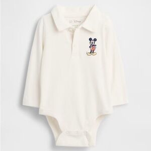 NWOT Gap × Disney Baby Organic Cotton Bodysuit Mickey Mouse 6-12 mos